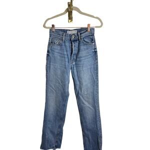 EB Denim Regular Relax Fit Basic Denim Straight Jeans Blue Size 24